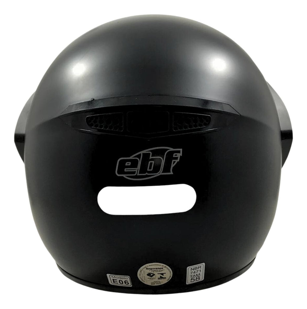 Capacete Moto Motocross Fechado Com Viseira EBF Motard Solid