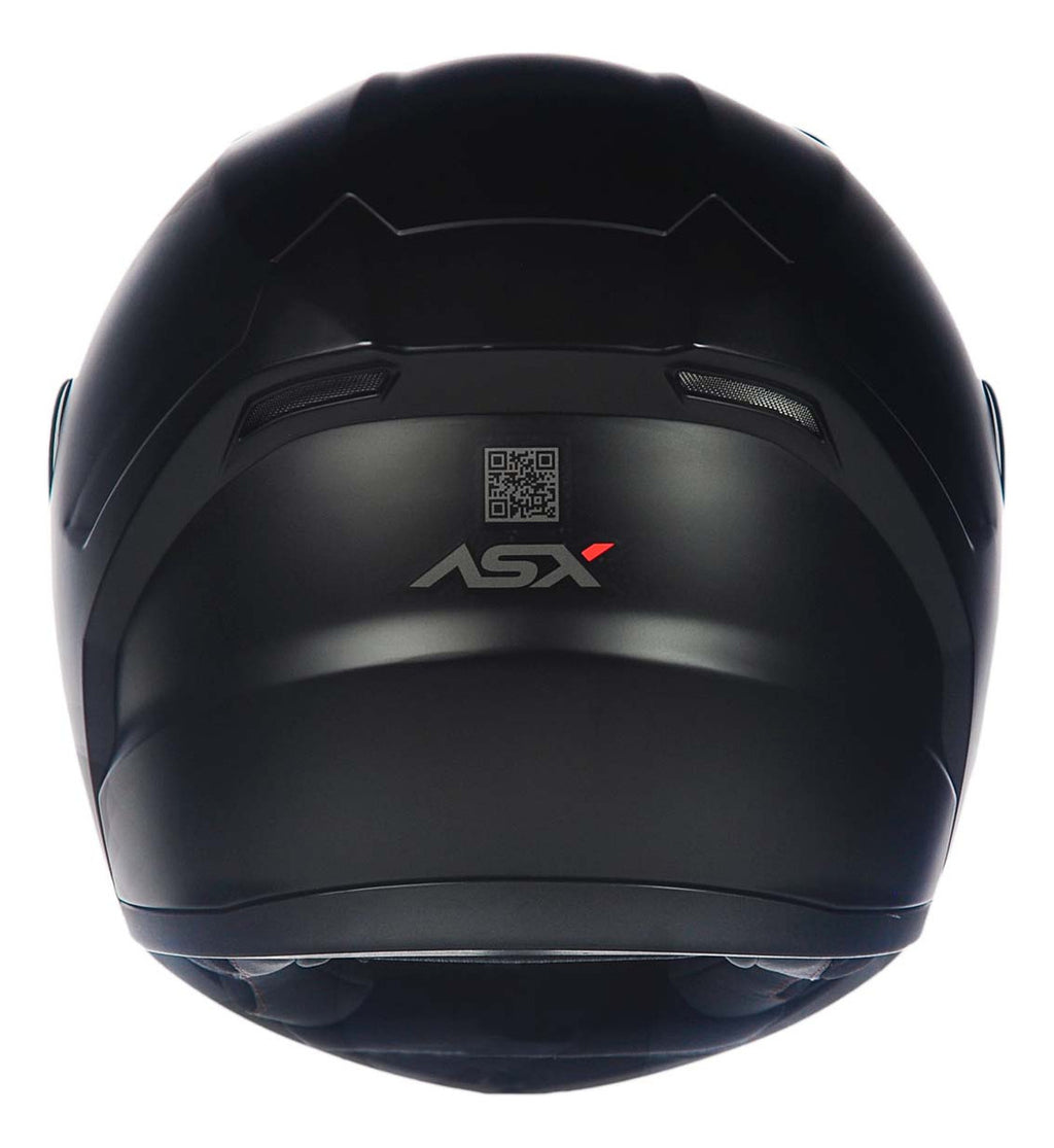 Capacete Para Moto Integral Asx City Solid Preto Fosco Viseira Cristal