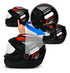 Capacete fechado FW3 para moto Automatic Preto