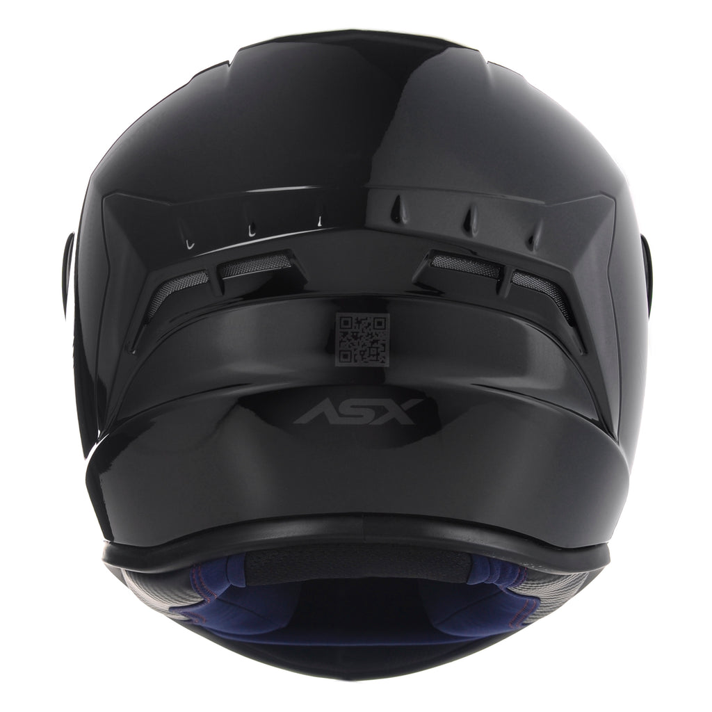 Capacete Integral Esportivo Asx Draken Solid Preto Viseira Cristal