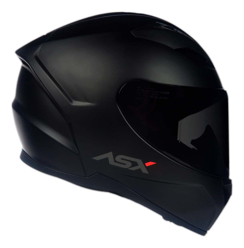 Capacete Para Moto Integral Asx City Solid Preto Fosco Viseira Cristal