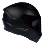 Capacete Para Moto Integral Asx City Solid Preto Fosco Viseira Cristal