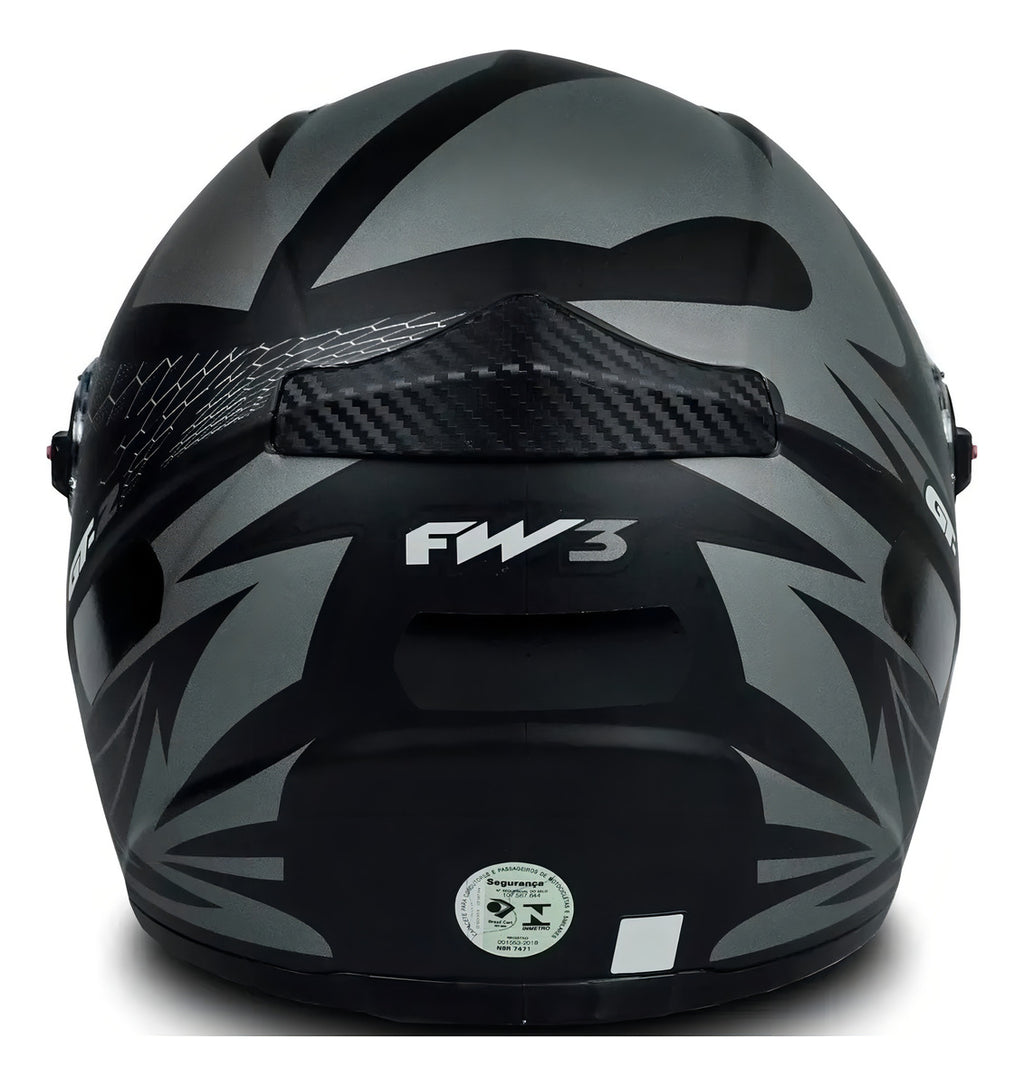 Capacete Moto Fechado FW3 GT2 com Viseira e Narigueira