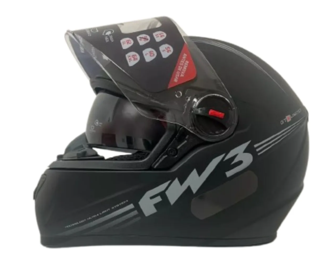 Capacete Moto Fechado FW3 Modelo GTX Limit Com Óculos Interno