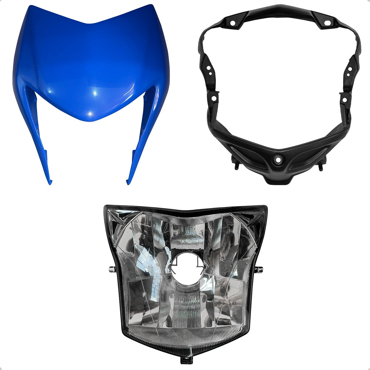 Kit Carenagem Farol + Interna + Bloco NXR Bros 150