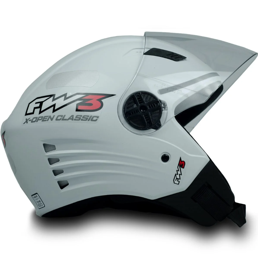 Capacete Aberto FW3 X Open Classic Com viseria Cristal