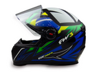 Capacete Fechado FW3 GTN BRASIL Viseira Cristal Preto Brilhante
