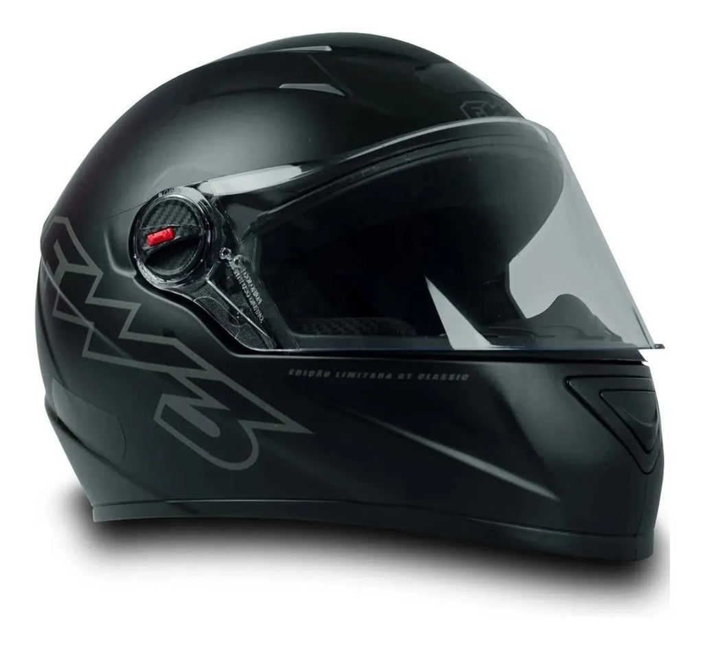 Capacete Integral FW3 GT Classic Esportivo Preto Fosco