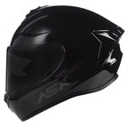 Capacete Integral Esportivo Asx Draken Solid Preto Viseira Cristal