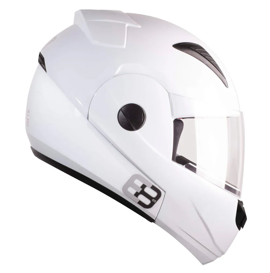 Capacete Moto EBF E8 Articulado Robocop Desenho Solid