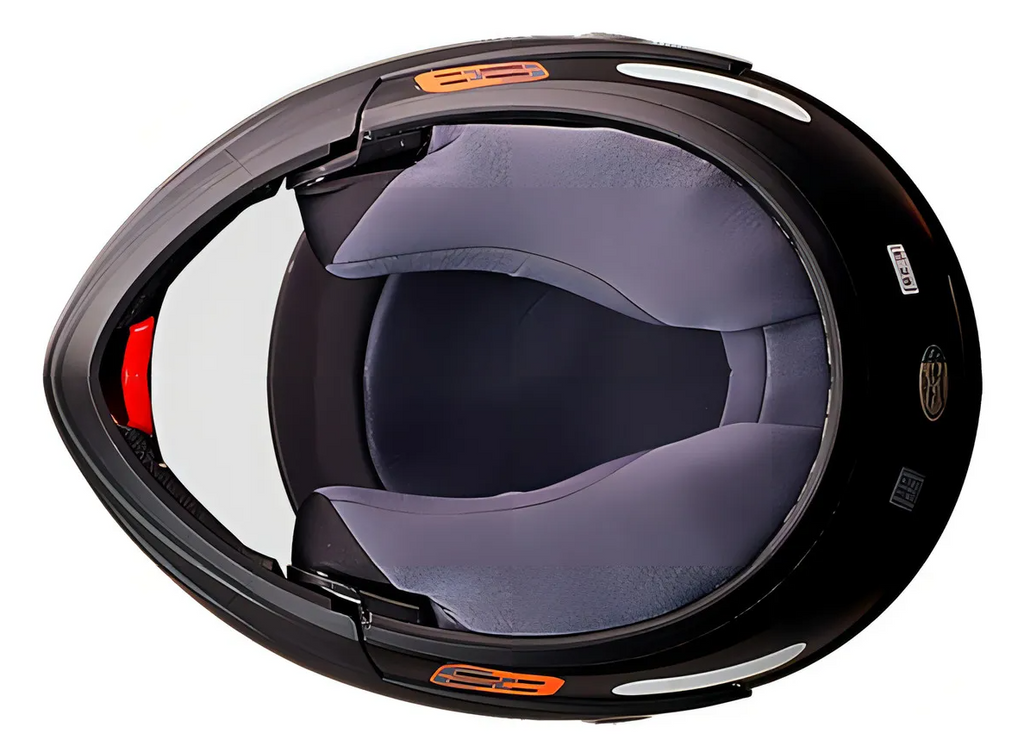 Capacete Moto EBF E8 Articulado Robocop Desenho Solid