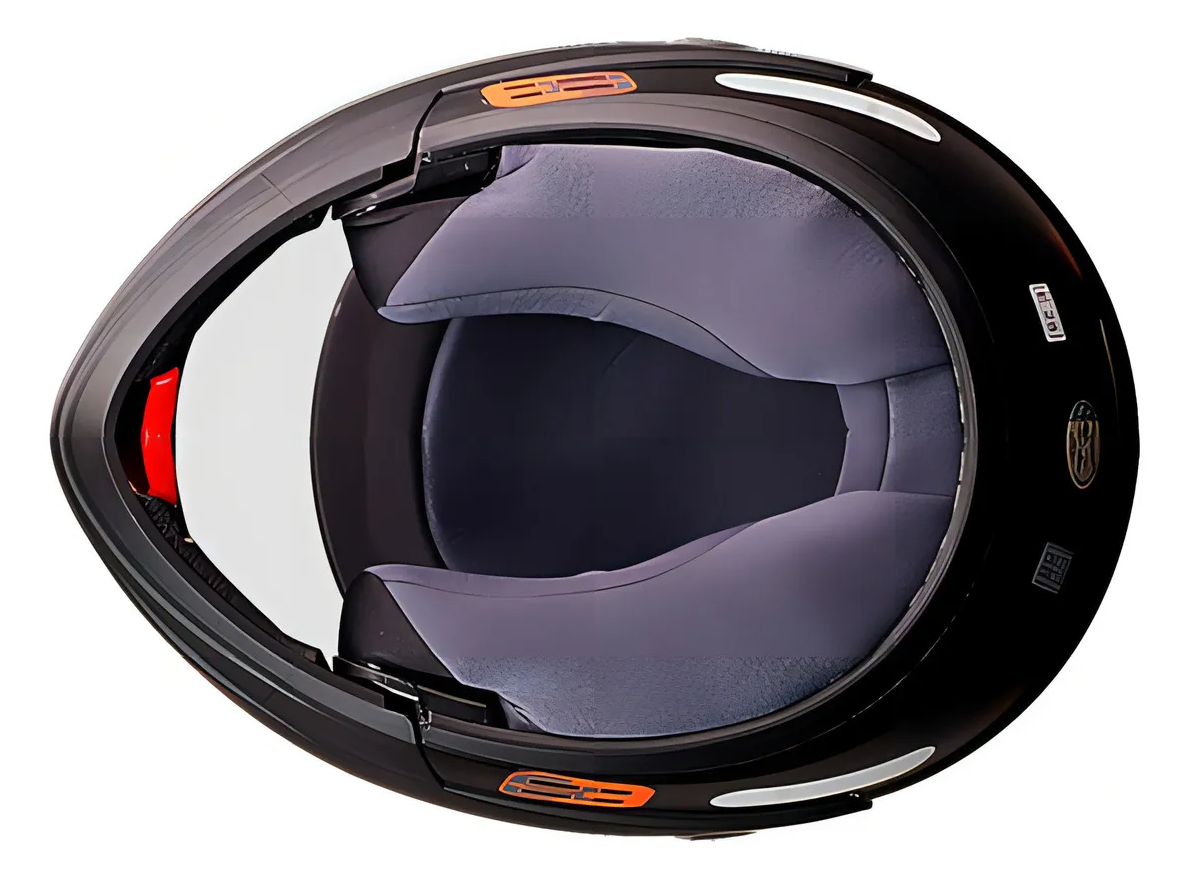 Capacete Moto EBF E8 Articulado Robocop Desenho Solid