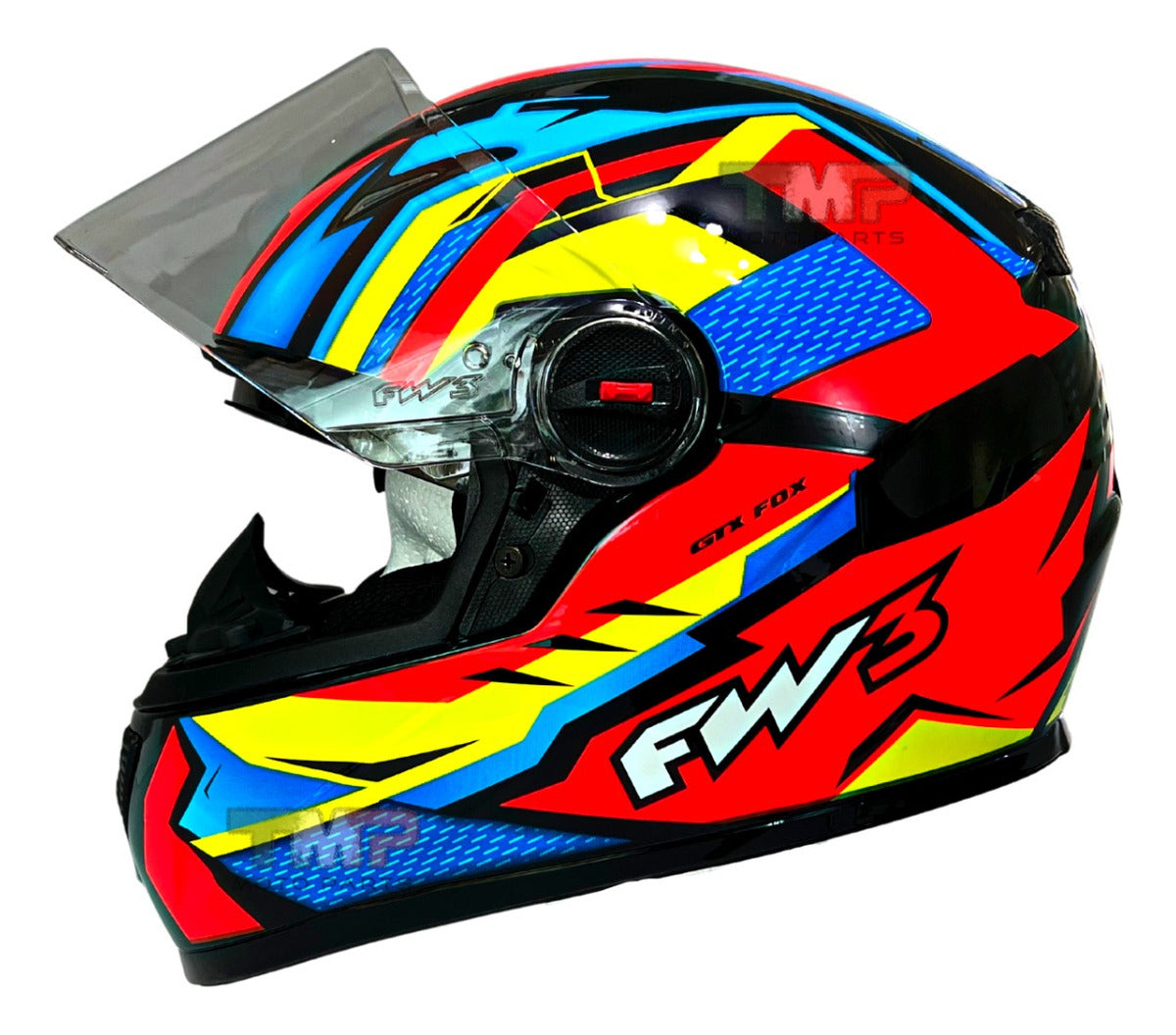 Capacete Moto Fechado FW3 Modelo GTX Fox Com Óculos Interno