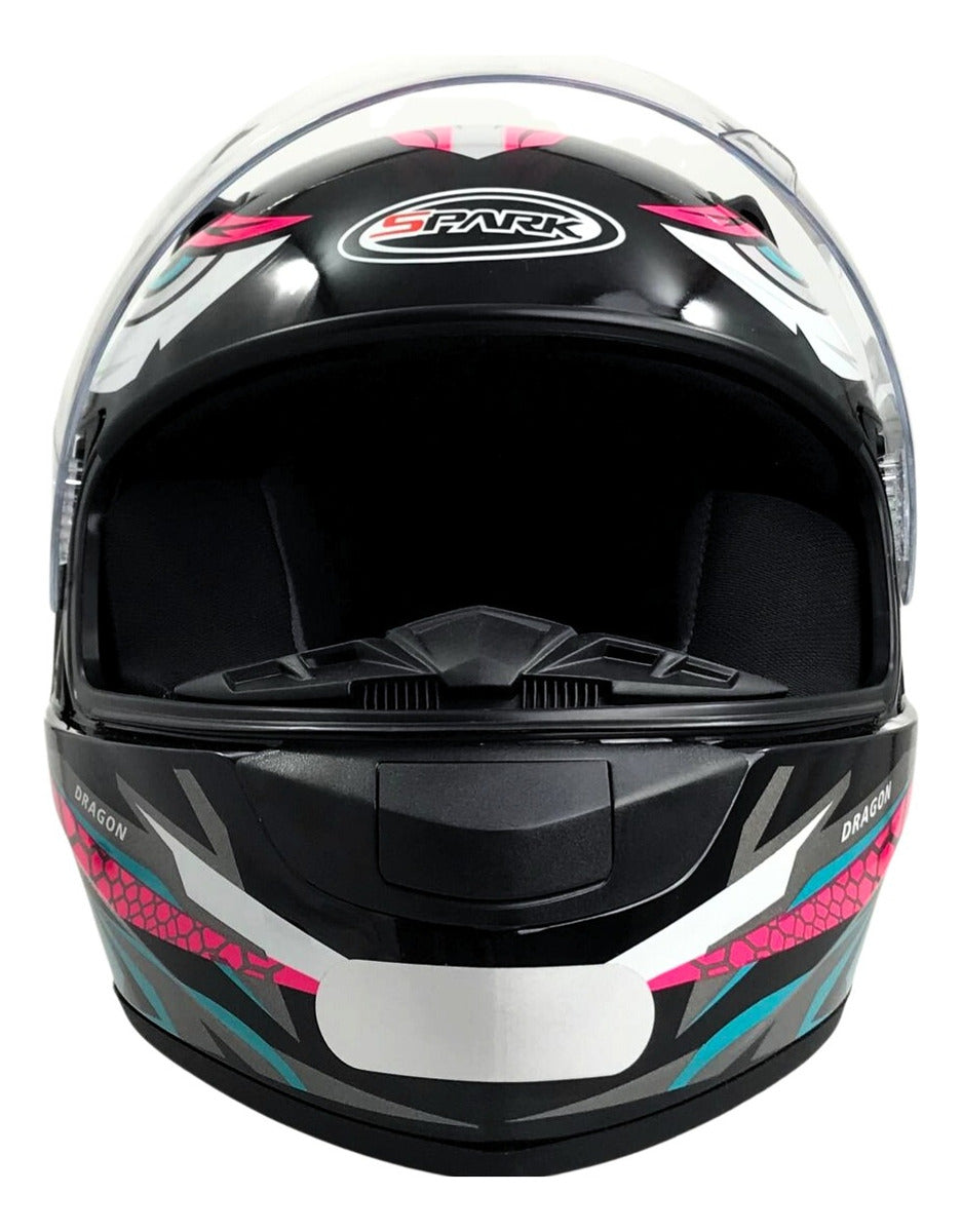 Capacete Para Moto Integral EBF New Spark Dragon Com viseira e Narigueira