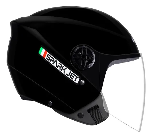 Capacete Aberto EBF Spark Jet Solid Com viseira