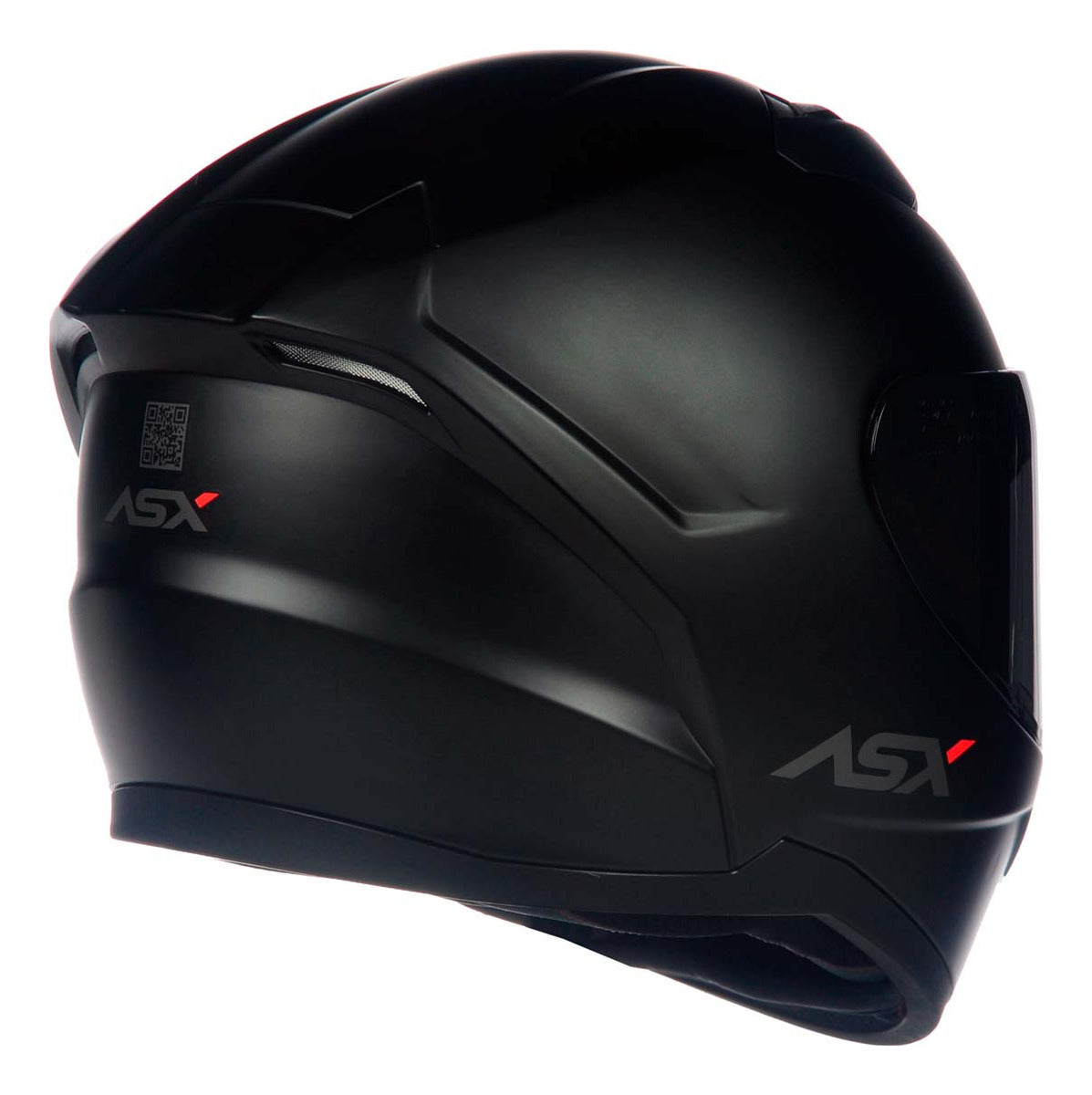 Capacete Para Moto Integral Asx City Solid Preto Fosco Viseira Cristal