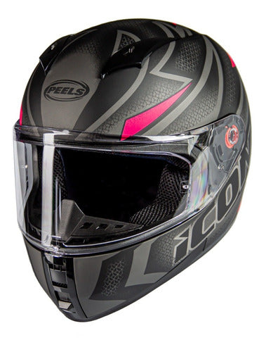Capacete Moto Fechado Peels Icon Fast Preto Fosco