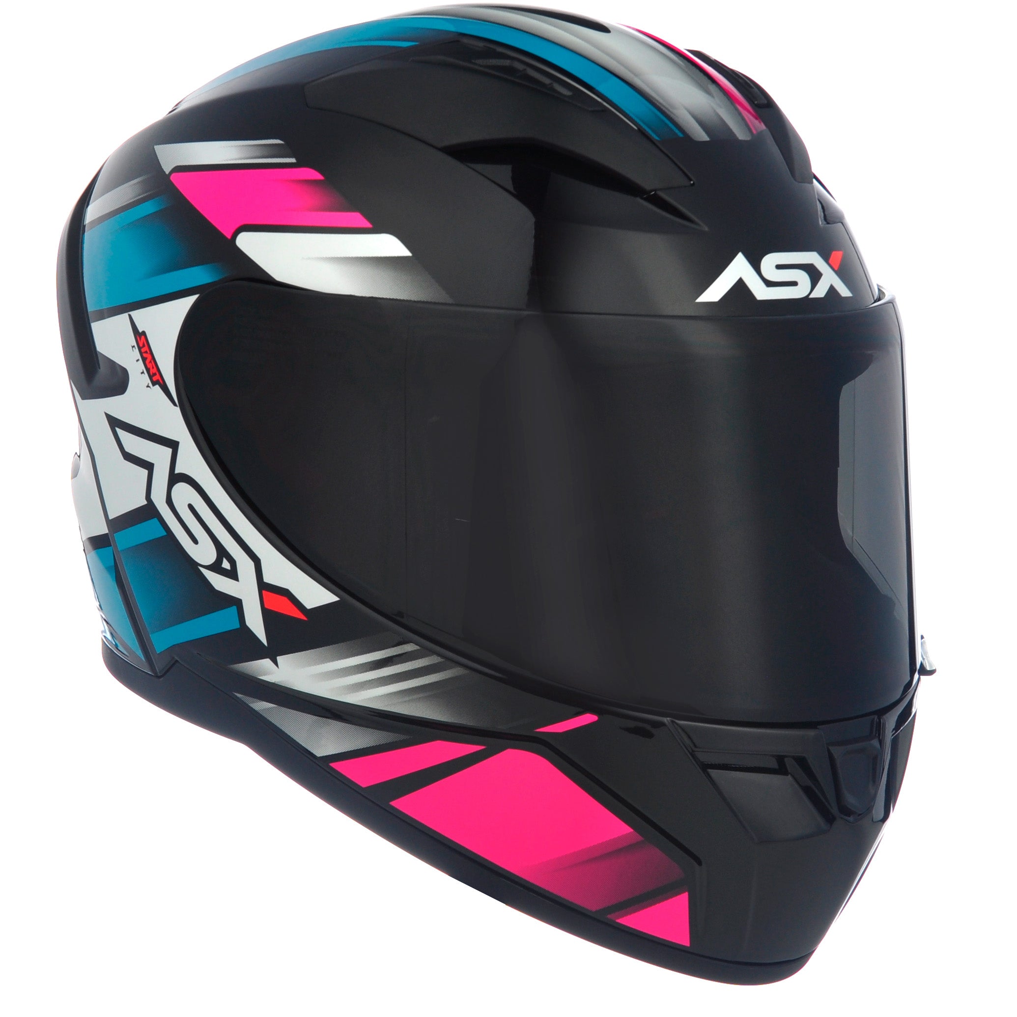 Capacete Para Moto Integral Asx Start Colorido Brilhante