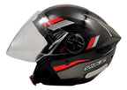 Capacete Aberto EBF Spark Jet Sting Brilhante Preto