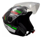 Capacete Aberto EBF Spark Jet Sting Brilhante Preto