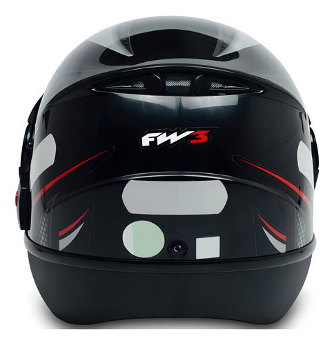 Capacete fechado FW3 para moto Automatic Preto