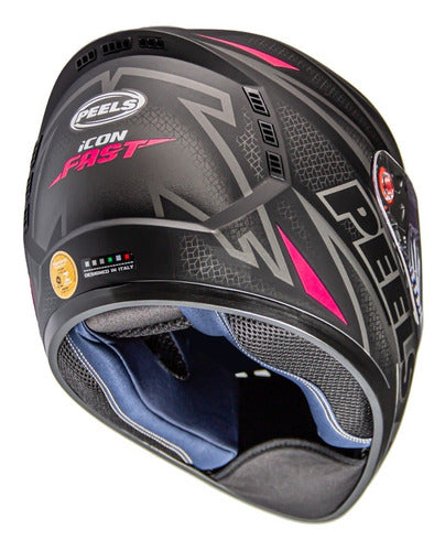 Capacete Moto Fechado Peels Icon Fast Preto Fosco