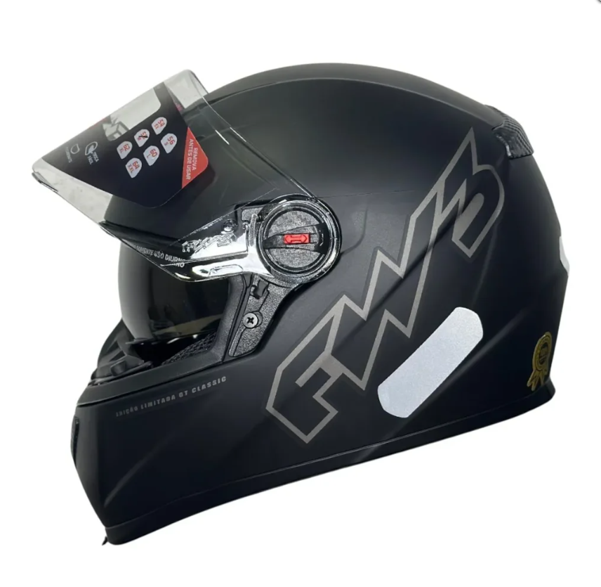 Capacete Moto Fechado FW3 Modelo GTX Classic Com Óculos Interno