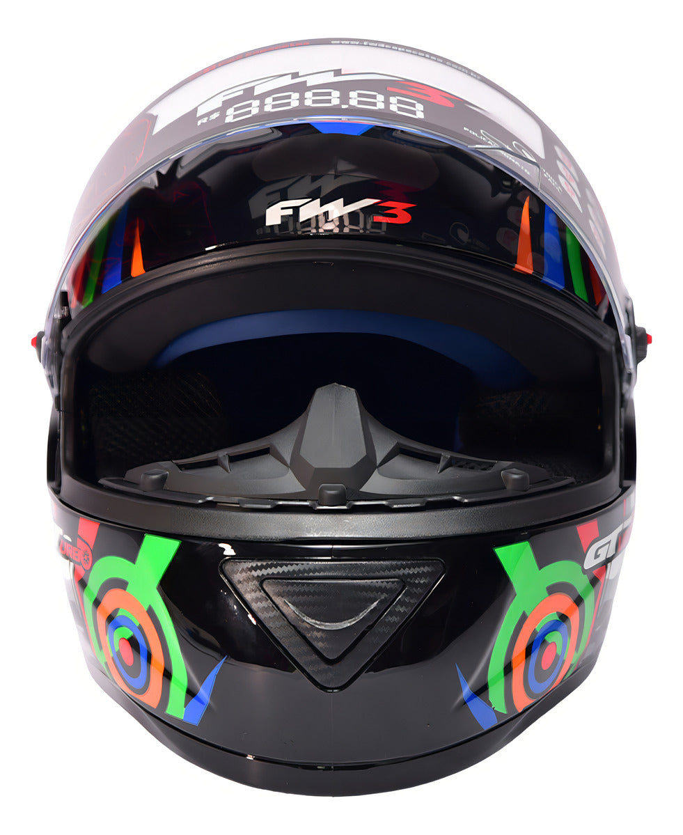 Capacete Integral FW3 GT Turbo Preto Brilhante
