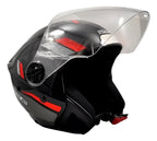 Capacete Aberto EBF Spark Jet Sting Brilhante Preto