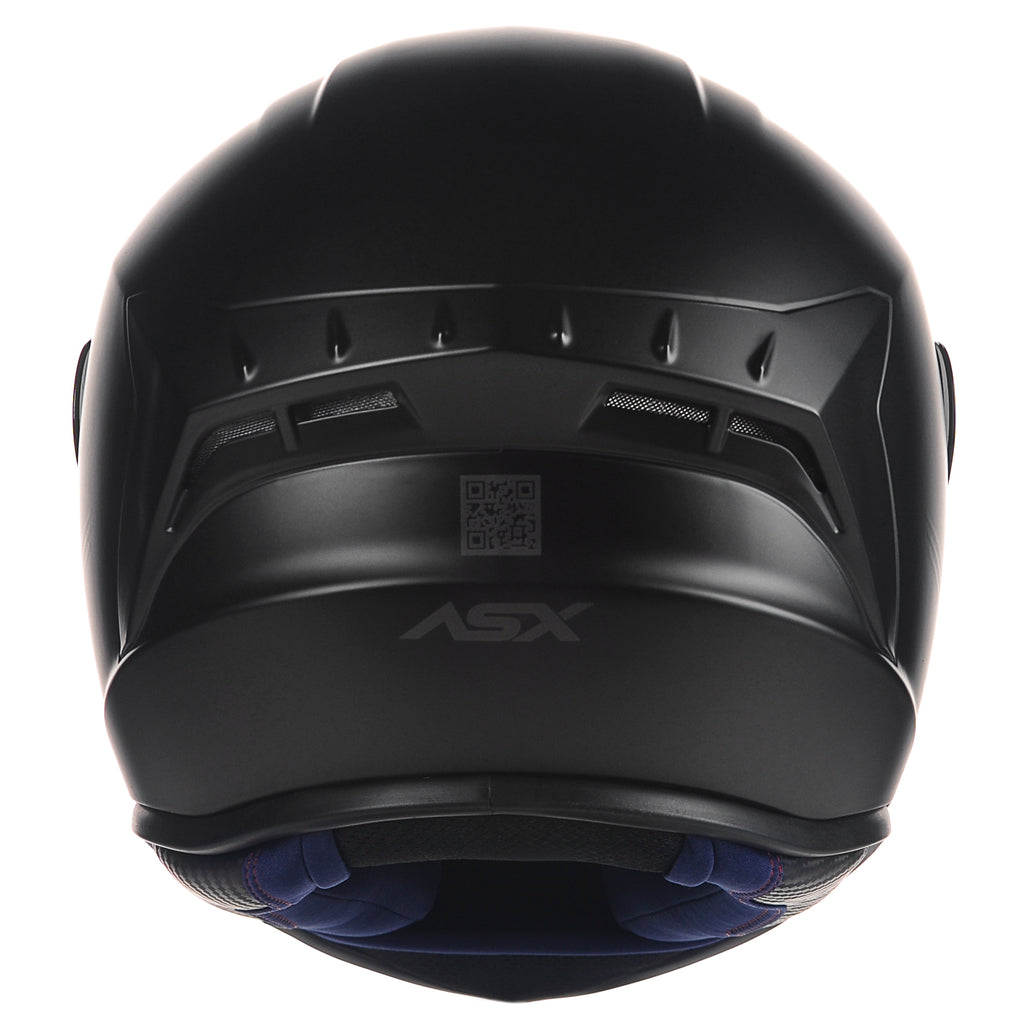 Capacete Integral Esportivo Asx Draken Solid Preto Viseira Cristal