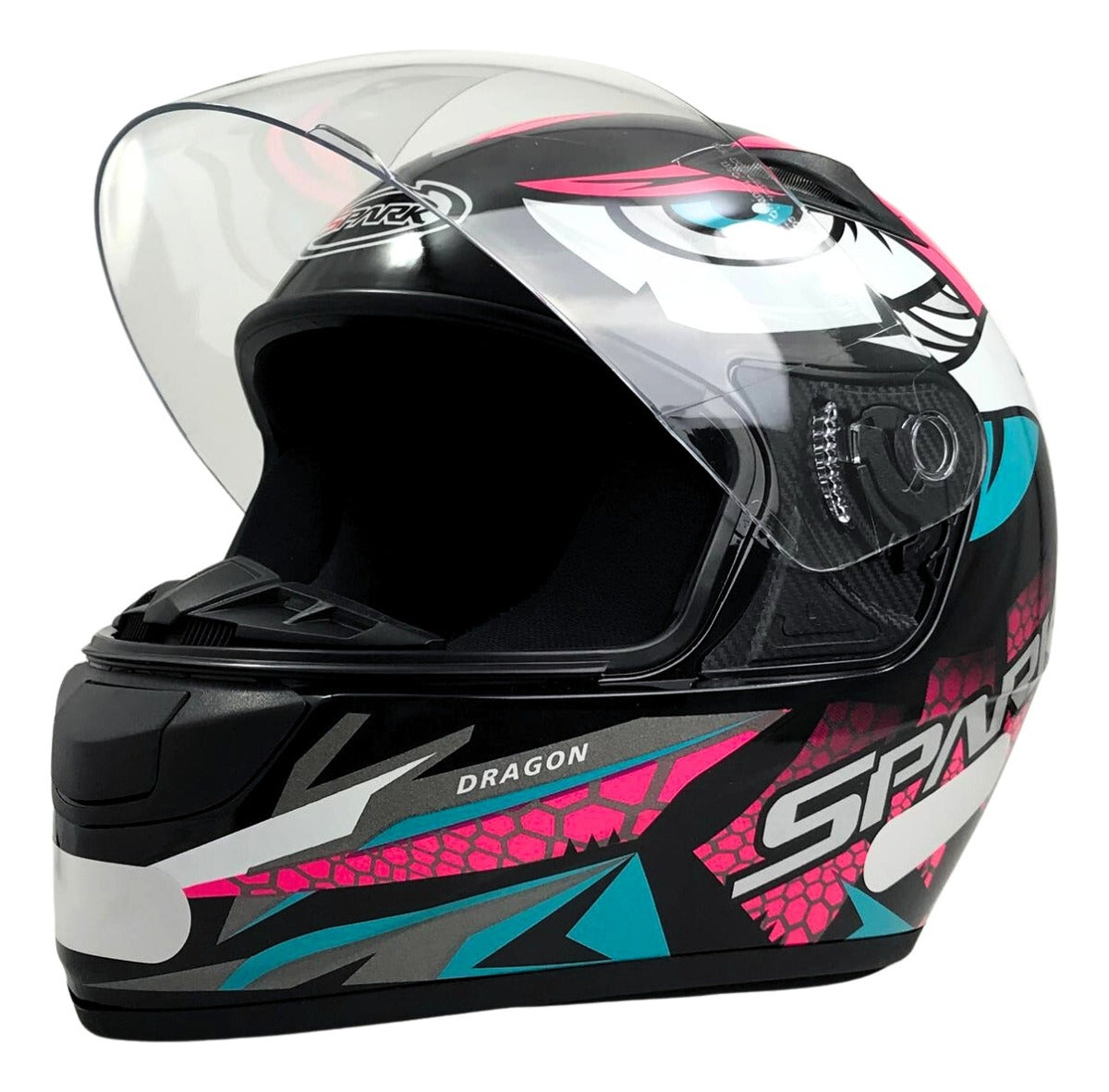 Capacete Para Moto Integral EBF New Spark Dragon Com viseira e Narigueira