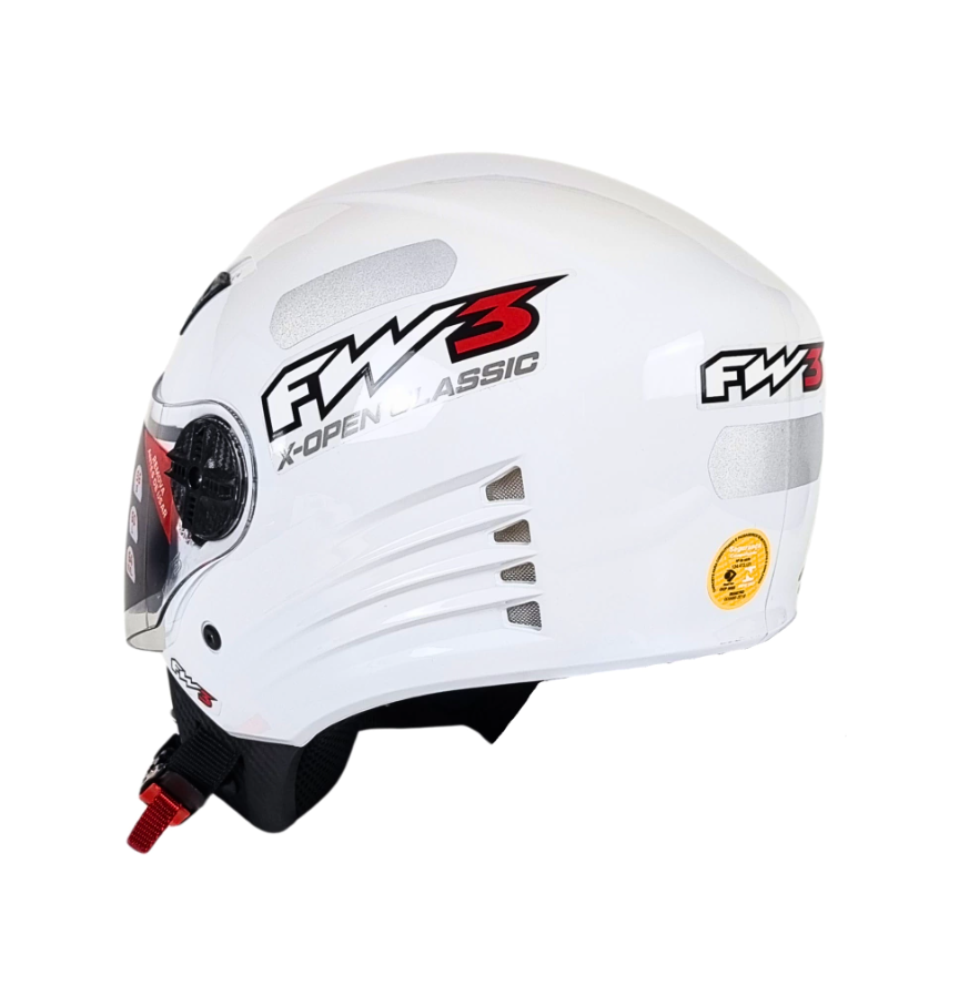Capacete Aberto FW3 X Open Classic Com viseria Cristal