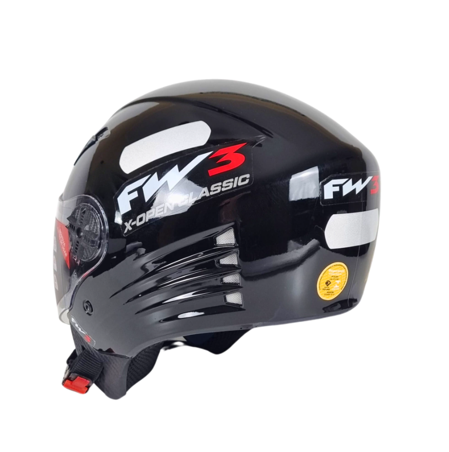 Capacete Aberto FW3 X Open Classic Com viseria Cristal