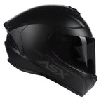 Capacete Integral Esportivo Asx Draken Solid Preto Viseira Cristal