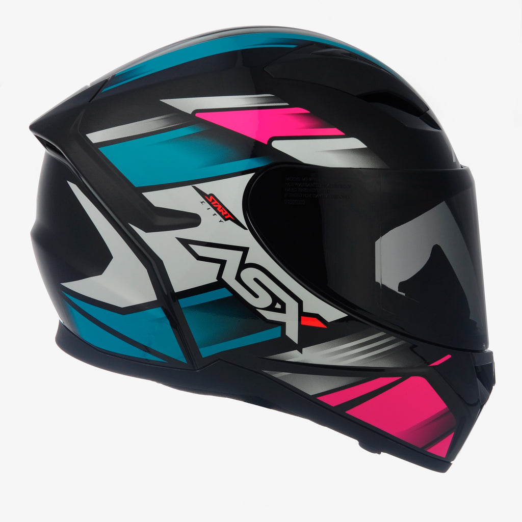 Capacete Para Moto Integral Asx Start Colorido Brilhante