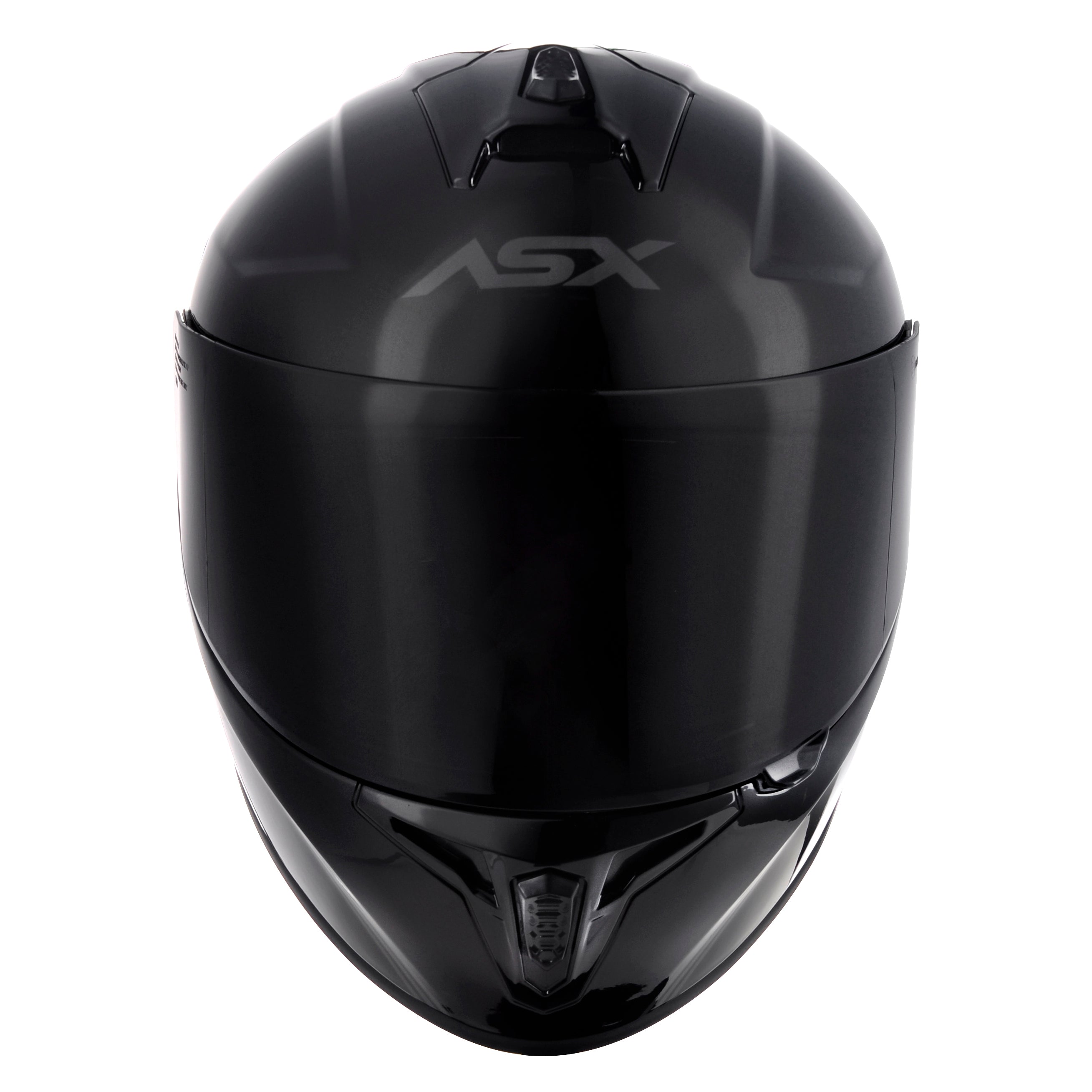 Capacete Integral Esportivo Asx Draken Solid Preto Viseira Cristal