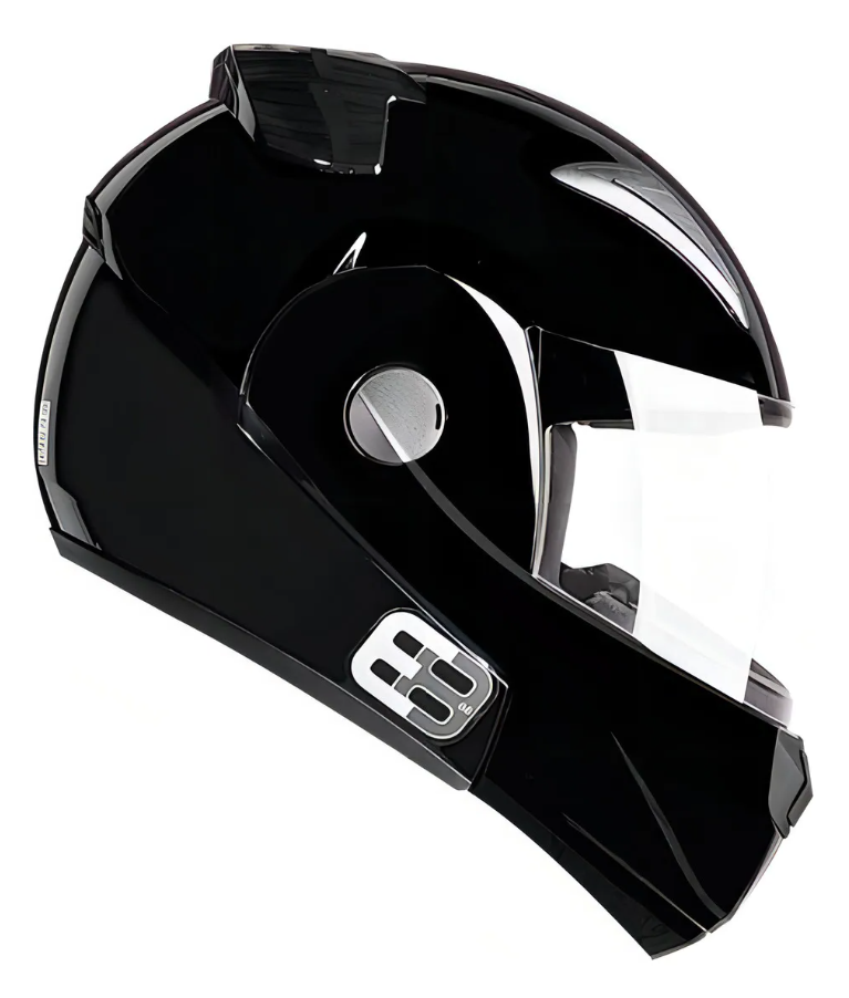 Capacete Moto EBF E8 Articulado Robocop Desenho Solid