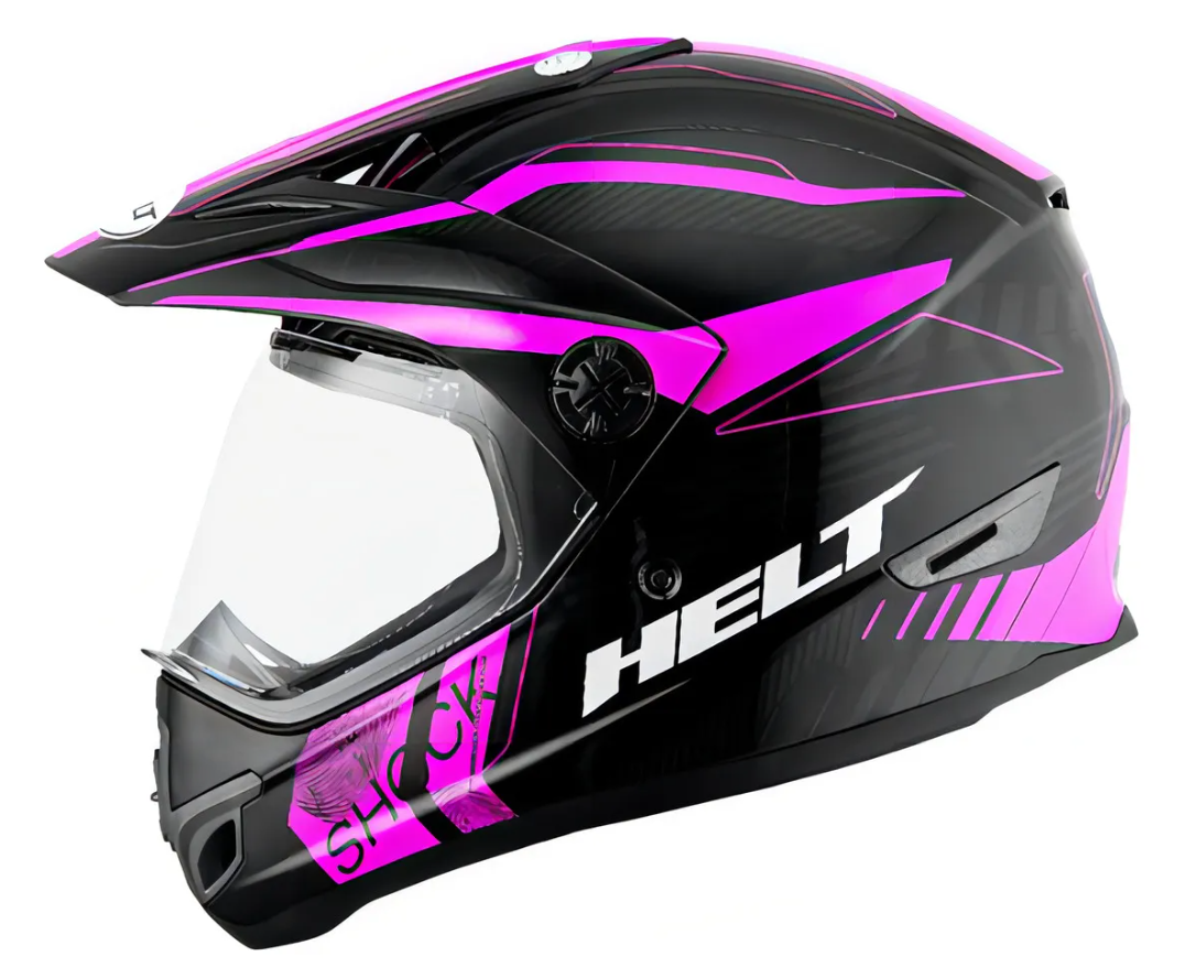 Capacete Helt Cross Com Viseira Vision Shock