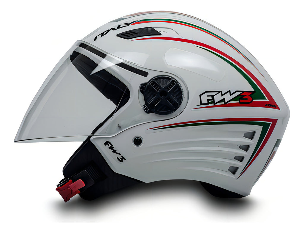 Capacete Aberto FW3 X Open Italy Com viseria Cristal