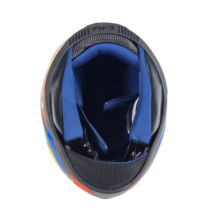 Capacete Moto Fechado FW3 Modelo GTX Fox Com Óculos Interno