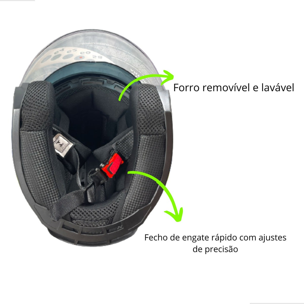 Capacete Aberto Com óculos Helt City