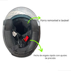 Capacete Aberto Com óculos Helt City