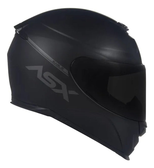Capacete Para Moto Integral Asx Eagle Solid com Viseira V18B Fumê Extra