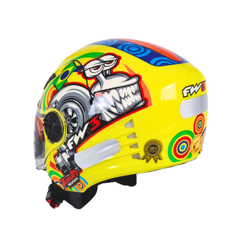 Capacete Aberto FW3 X Open Turbo Com viseira Cristal