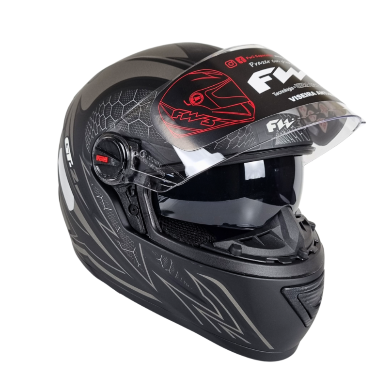 Capacete Moto Fechado FW3 Modelo GTX 2 Com Óculos Interno