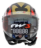 Capacete Aberto FW3 X Open UP Fox Com óculos escuro Interno