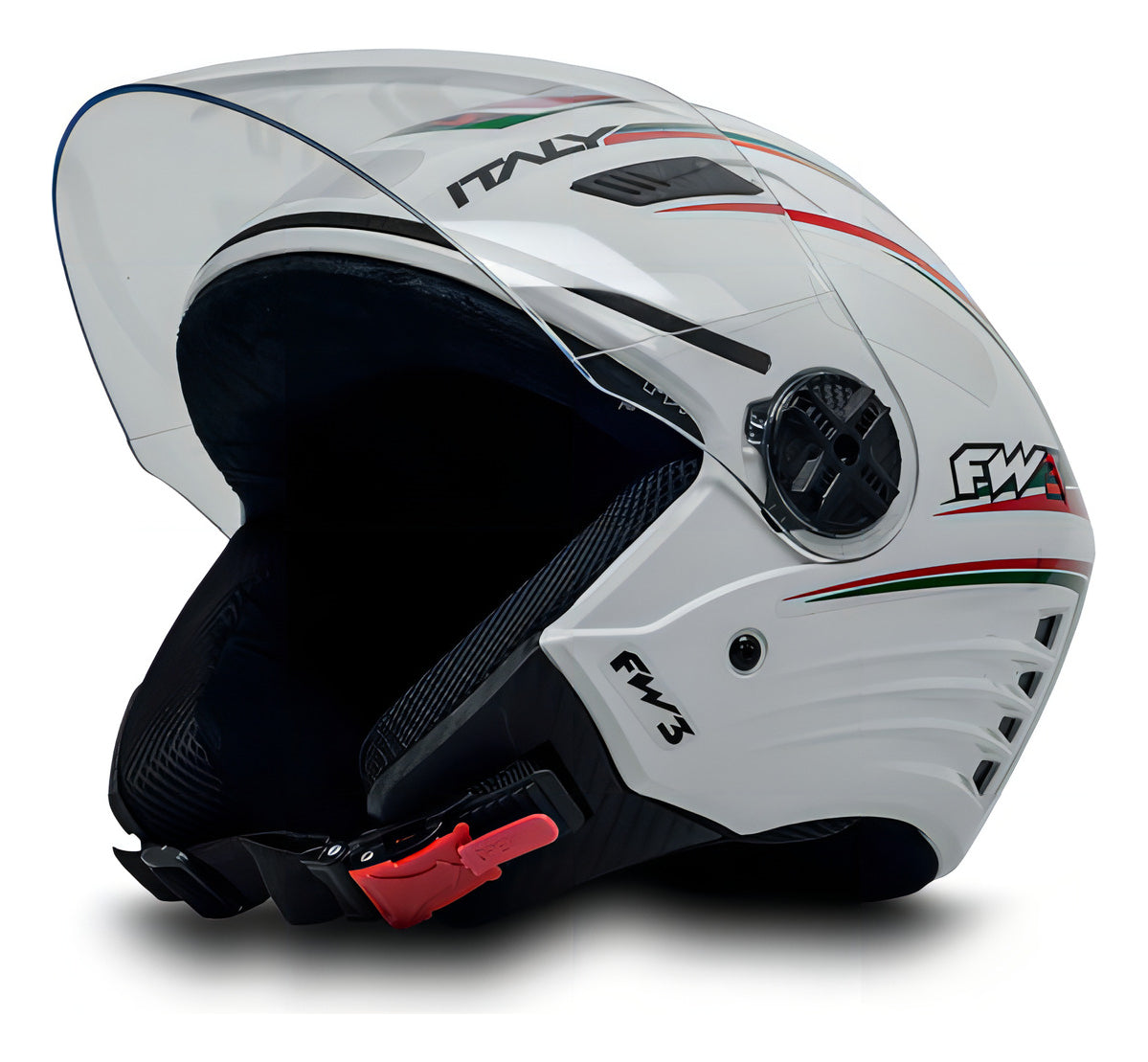 Capacete Aberto FW3 X Open Italy Com viseria Cristal