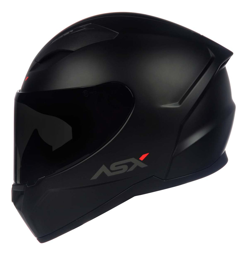 Capacete Para Moto Integral Asx City Solid Preto Fosco Viseira Cristal