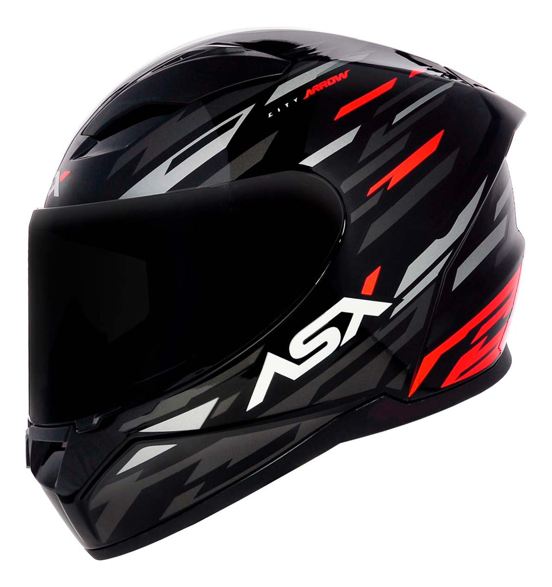 Capacete Para Moto Integral Asx City Arrow Preto Brilhante