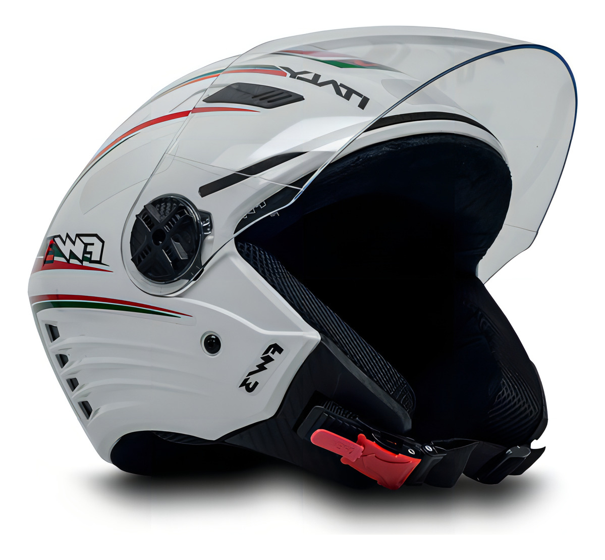 Capacete Aberto FW3 X Open Italy Com viseria Cristal
